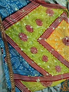 BANDHANI SAREE NO BLOUSE