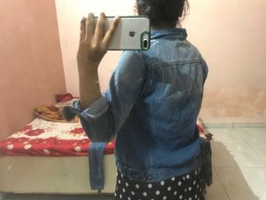 A Dark Blue Denim Jacket For Casual Wear❤️