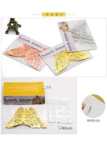 3D Golden Butterfly stickers for wall decor