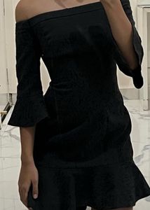Black off shoulder dress