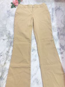 Khaki Flare Leg Trousers