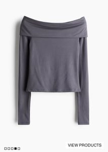 H&MGrey Off-Shoulder Top