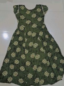 Olive Green Embroidered Kurta