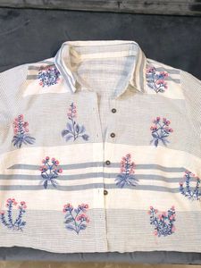 Floral Print Button-Down