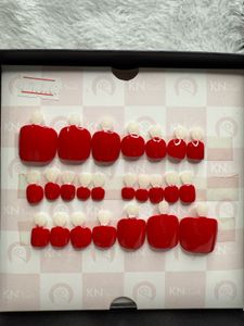 (Sale) Red Press On Nails 4 Ur Beautiful Toes- Leg