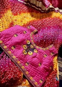 Bandhni Pink Lehenga