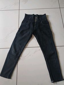 High Waist Black Jeans