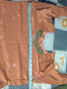 Elegant Orange Embroidered Salwar Kameez