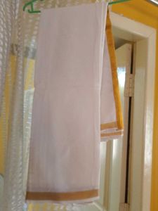 Onam Plain Saree With Golden Border