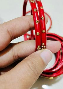 Red &amp; Gold Bangle Set