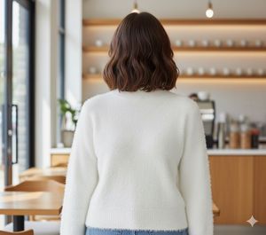 Cozy White Knit Sweater
