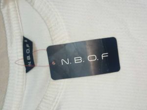 NBOF White Ribbed Tank Top