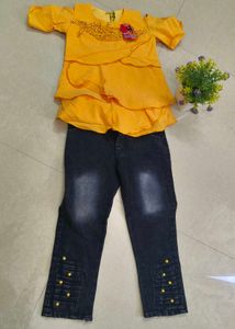 Girls' Top & Jeans Set, Baby Girl Dress Set