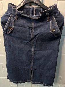 Denim Skirt with Unique Pocket Detail