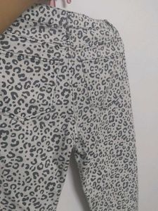Cheetah Print Straight Jeans