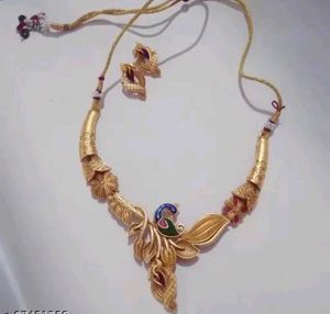 Golden Wedding Season Special Necklace Set