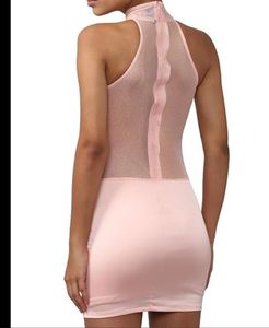 Pink Glitter Detail Bodycon Dress