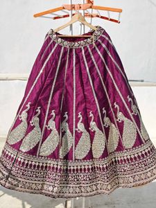 Stunning Purple heavily Embroidered Lehenga