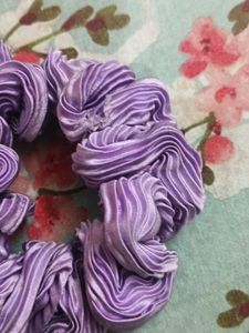 Lavender Striped Scrunchie