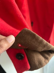 Classic Korean Red OverCoat 🧣