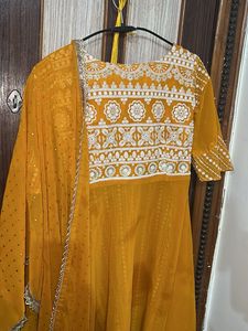 Yellow Embroidered Kurta Set