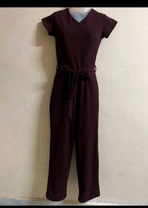 stalk branded Elegant Maroon Jumpsuit