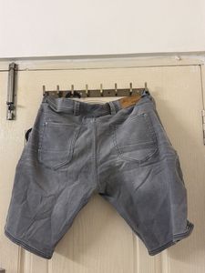 Gray Denim Shorts