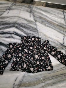 Floral Cold Shoulder Top(HARPA WOMEN Top )