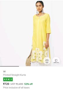 Aurelia Yellow Kurti