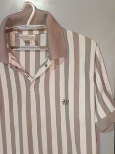H&M Striped Polo Shirt