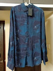 NEW RARE RABBIT Abstract Printed Casual ShirT
