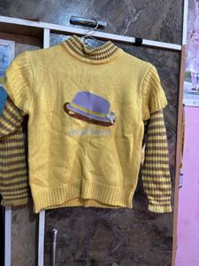 Cute Kids Yellow Knit Sweater