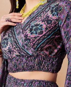 Floral Print Purple Co-ord Set