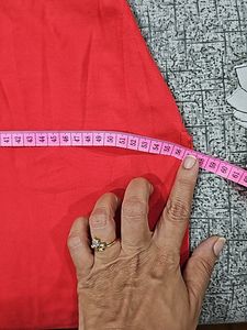 Embroidered Straight Red Kurta