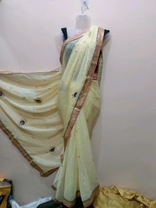 Beautiful Cream Saree