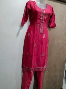 Pink Embroidered Salwar Suit
