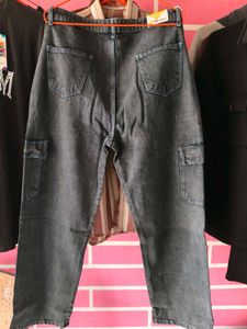 Women&#39;s Baggy Denim Cargo