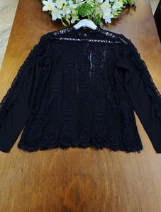 Elegant Black Lace Top