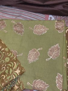 Leaf Pattern UNSTICHED Kurti set Material