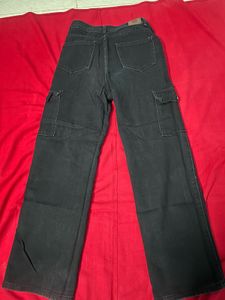 Black Cargo Jeans