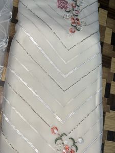 Elegant Floral Embroidered Fabric