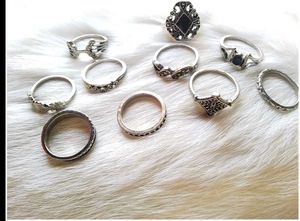 Silver Plated Ring Set
