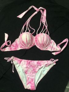 Pink Marble Bikini Set