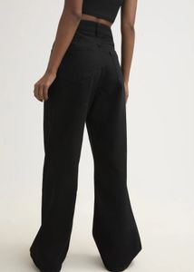 Black High Rise Wide Leg Jeans