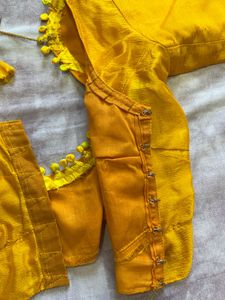 Yellow Embroidered Chiffon Saree