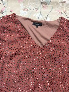 Dusty Rose Polka Dot Dress
