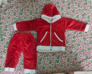 Red Colour Velvet Outfit for Kids (Sweeter)