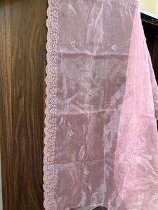 Pink Organza Kurta Set &amp; Dupatta