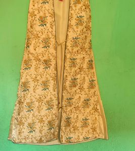 Embroidered Gown With Shrug