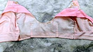 Pink color Pure Crape silk Blouse